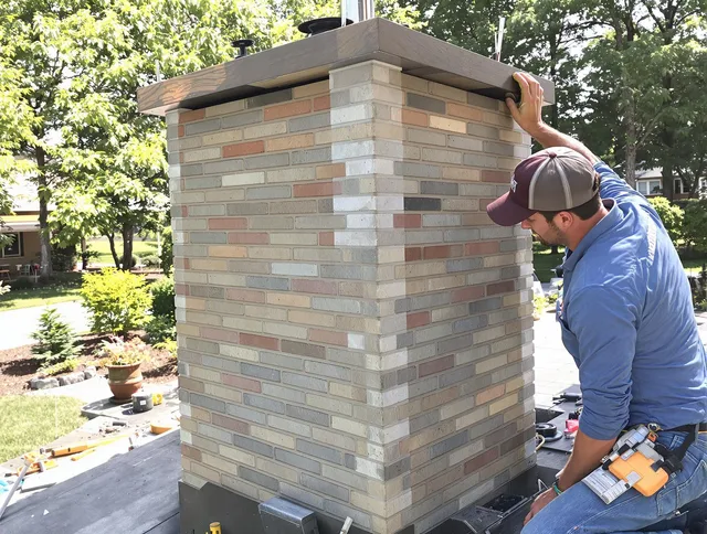 Derby Chimney Sweep completing a modern chimney remodel in Derby, CT