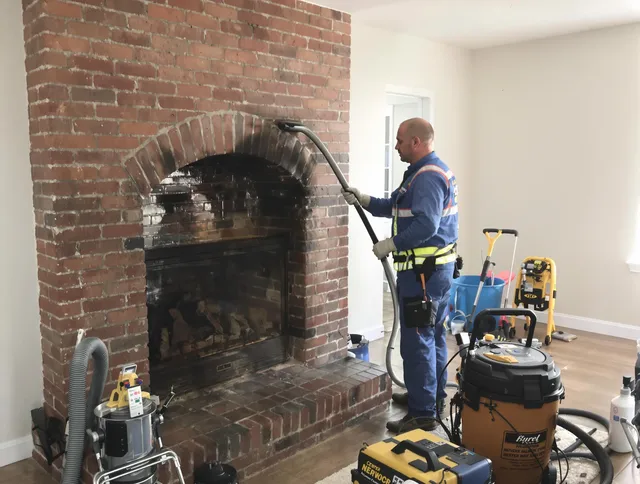 Derby Chimney Sweep expert performing detailed chimney sweep in Derby, CT