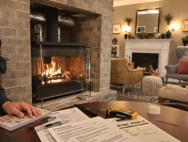 Derby Chimney Sweep verifying fireplace safety measures in Derby, CT