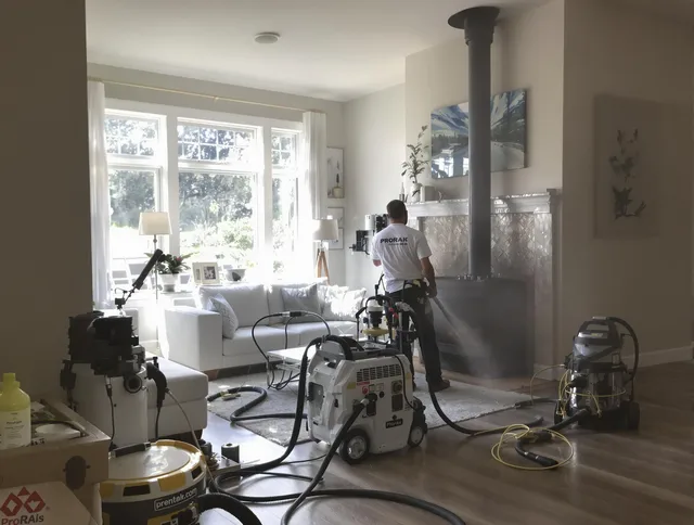 Soot removal service by Derby Chimney Sweep for a fireplace in Derby, CT